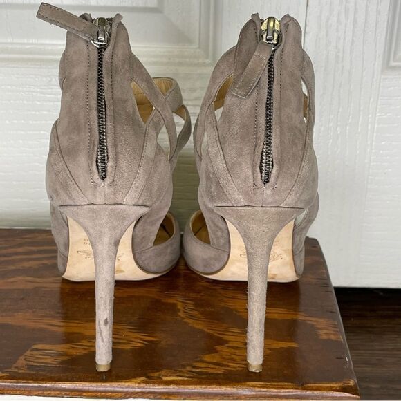 Alejandro Ingelmo Closed Pointed Toe Suede Leather Strappy Heels Size 36.5 / 6.5 - Picture 11 of 15